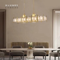 Lustre de restaurant carré en cristal de luxe moderne lustre moderne pour hôtel