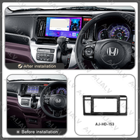 Meilleures ventes pour Honda N-WGN 2013-2019 RHD – Cadre d'autoradio Android 9 pouces noir mat – Panneau de remplacement radio – Ajustement direct