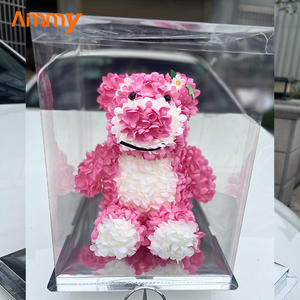 AM-PEB06 Ammy Valentines cadeau créatif cadeaux de mariage <span class=keywords><strong>hortensia</strong></span> <span class=keywords><strong>fraise</strong></span> ours simulation fleur poupée maison objets décoratifs - Product Image 5
