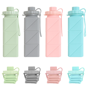 Bouteille d'eau pliable en silicone avec fonction de boisson directe, compatible lave-vaisselle et affichage de la température, pour adultes - Product Image 5