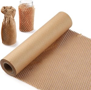Rouleau de <span class=keywords><strong>papier</strong></span> d'emballage en nid d'abeille Alternative durable au rouleau à bulles <span class=keywords><strong>pour</strong></span> le déplacement/expédition/rouleau d'emballage avec 20 autocollants fragiles - Product Image 3