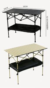Factory's White <b>Folding</b> Egg Roll <b>Table</b> Portable Car-Mounted Camping Picnic <b>with</b> <b>Adjustable</b> <b>Height</b> Made of Iron - Product Image 4