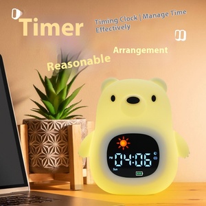 Tùy Chỉnh Âm Thanh Nhạc Chuông Sạc Phòng Ngủ Cạnh Giường Ngủ Kid Trẻ Em Trẻ Em LED Thông Minh Thức Dậy Ánh Sáng Mặt Trời Mọc Kỹ Thuật Số Bàn Bảng Đồng Hồ Báo Thức - Product Image 3