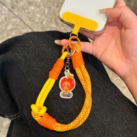 Cordon de téléphone tressé coloré avec pendentif étoile, bracelet court DIY pour appareil photo CCD, porte-clés, ornement suspendu Modèle B20