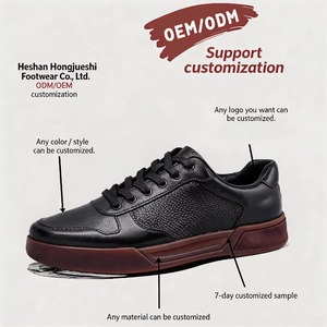 Chaussures habillées pour hommes faites à la main de qualité supérieure, chaussures pour hommes de style rétro skate, cuir véritable - Product Image 4