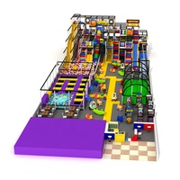 Structures de jeux intérieures amusantes pour enfants, équipements de terrain de jeux intérieurs et parc de trampolines, toboggans extérieurs pour enfants