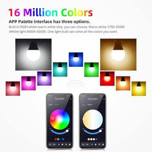 หลอดไฟ LED อัจฉริยะ YONGZE ควบคุมผ่านแอป Tuya หลอดไฟ RGBW เปลี่ยนสีได้ 3W 5W 9W 12W RGB 2700 6500K หลอดไฟ LED อัจฉริยะ - Product Image 4