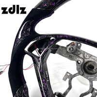 Volant en fibre de carbone forgé violet LED personnalisé pour Infiniti G37 G25 G35 G37X G37S avec palettes de changement de vitesse