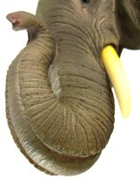 Merveille monde tête d'éléphant africain Statue murale Mini buste 9 pouces résine Safari décor Animal trophée bureau maison Art
