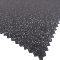 Entoilage fusible non tissé à laminage à chaud en polyester blanc/noir/charbon PA/PES