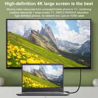Cable Mini Xput de Alta Velocidad para Conexión Macho, 4K 60Hz, Ultrafino, Chapado en Oro, para HDTV, Monitor, Reproductor de DVD y PS4