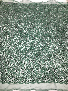 Tela de encaje bordado con lentejuelas pequeñas, Material nupcial, tela de encaje de red con lentejuelas para vestido de novia - Product Image 3