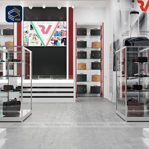 Equipaje de lujo Tienda de accesorios de exhibición Maleta moderna Sala de exposición Estantería de pared Bolsa de viaje Estantes de exhibición - Product Image 3