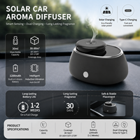 Diffuseur de parfum solaire, petite machine aromatique, purificateur d'air pour voiture, vaporisateur d'huile parfumée, diffuseur de parfum