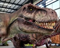 Model Dinosaurus Animatronik Tyrannosaurus 3D Realistis untuk Pameran Museum, Pusat Perbelanjaan, Taman Petualangan, Dalam/Luar Ruangan