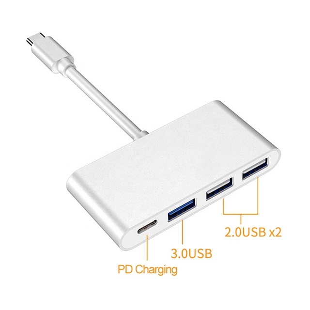 USB-C-4-In-1-Multiport-Adapter 4In1 Type C Hub Multiple Adapter 2.0 3.0 USB Type C Docking Hubs