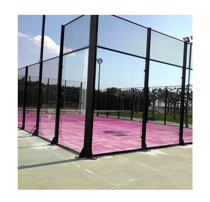 Diskon Besar 6 + 6Mm Panel Kaca Laminasi untuk Paddle Tennis Courts Padel Tennis Courts Glass