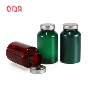 Tarro de plástico Tapa de metal 200ml Botellas de cápsulas transparentes de plástico, Botellas de suplemento alimenticio Medicina para mascotas - Product Image 4