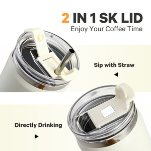 แก้วกาแฟสแตนเลสแบบพกพา <span class=keywords><strong>2</strong></span> in 1 ขนาด 12-26 ออนซ์ ฝาปิดพร้อมหลอดดูด ดีไซน์ทันสมัย เก็บความร้อน-เย็นได้ เป็นของขวัญสุดพิเศษ - Product Image 5