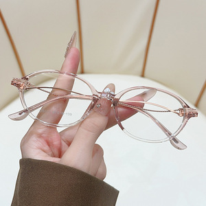 G6013 Oval Full Rim Eyeglasses <b>Frame</b> Lightweight Unisex Decorative Reading Glasses For Women Men - Product Image 2