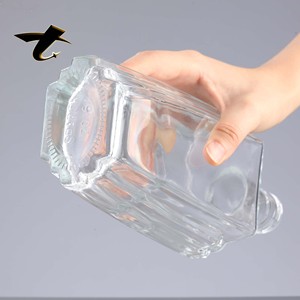 750Ml Square Glass Tequila Bottle Drop Shape Screen Print Pe Liner <strong>Non</strong> Refill Premium Thick Glass Factory Direct Sale - Product Image 4