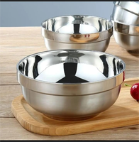 Bol en acier inoxydable 316 de qualité supérieure, écologique, style coréen, vaisselle, soupe, riz