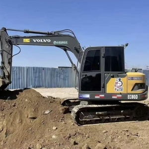 Excavatrice sur chenilles Volvo EC80D d'occasion, 8 tonnes, mini-pelle originale, modèle 2024, pompe Kawasaki, moteur, roulement - Product Image 1