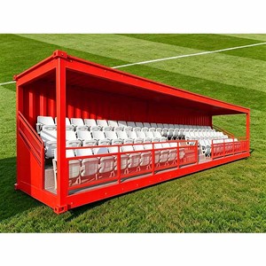 Grada Modular Temporal para Estadios, Contenedor de Gradas para Espectadores de Fútbol de 20 pies con 30 Asientos Plegables para Estadios de Fútbol de Clubes - Product Image 1