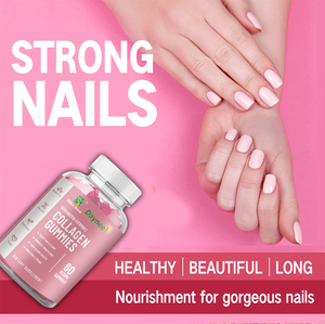 OEM ODM Collagen Peptides <b>Gummies</b> Vitamin C E Biotin Zinc Support Skin Bright Hair Nail Bone Health Vegetarian Collagen <b>Gummies</b> - Product Image 2