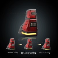 Feux arrière LED modifiés rouges clairs avec fonctions de marche, de freinage et de clignotant pour Lexus GX 460 et Land Cruiser Prado 2010-2016