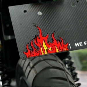 Pegatinas de motocicleta con diseño de llama creativa personalizada, calcomanías de vinilo impermeables para tanque de combustible - Product Image 6