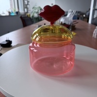 Bocal en verre de conception classique de 1 litre, bouteille de stockage hermétique soufflée à la main pour la cuisine, les fêtes et les repas