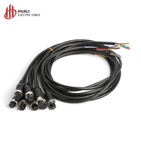 Prise d'alimentation automobile GX20 8P en cuivre plaqué argent 10A IP44 moulée par injection, double tête femelle, câble de 1 mètre