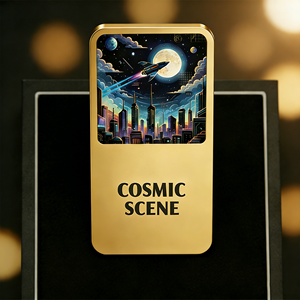 Lingote de Oro Personalizado con Impresión UV de Escena Cómica, Lingote de Oro con Patrón Mágico y Grabado UV Personalizado - Product Image 1