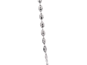 Collier unisexe en platine Pt950 blanc texturé en forme de V audacieux, chaîne fine et épaisse, minimaliste et luxueux, cadeau - Product Image 6