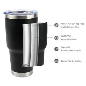 Custom Logo 20oz Double Wall Vacuum Insulated Stainless Steel Travel Tumbler <b>Lid</b> BPA Free Modern Design for Outdoor/Travel Use - Product Image 6