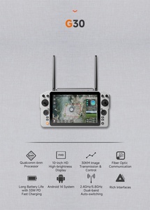 Radiocomando Skydroid G30 con Ricevitore GR03, Schermo HD da <span class=keywords><strong>10</strong></span>.1 Pollici, Doppia Frequenza <span class=keywords><strong>2</strong></span>.4G/5.8G, Trasmissione Immagini a Lungo Raggio 30KM per UAV - Product Image 5