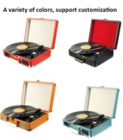 Tourne-disque vinyle électrique moderne, design personnalisé pour amplificateur stéréo domestique, 3 vitesses, gramophone
