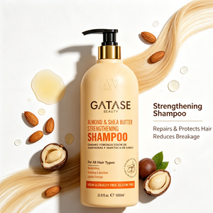 Shampooing fortifiant antichute GATASE aux amandes <span class=keywords><strong>et</strong></span> au beurre de karité <span class=keywords><strong>bio</strong></span>, nourrissant <span class=keywords><strong>et</strong></span> réparateur pour <span class=keywords><strong>cheveux</strong></span> <span class=keywords><strong>fins</strong></span>, <span class=keywords><strong>clairsemés</strong></span> <span class=keywords><strong>et</strong></span> plats - Product Image 2