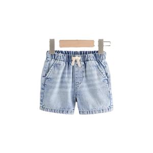 Short d'été confortable unisexe en denim pour bébé, taille haute avec fermeture à cordon de serrage, pantalon en denim pour garçon de 5 ans - Product Image 2