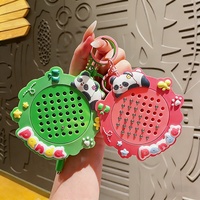 Tableau magnétique créatif en forme de panda pour dessin et écriture, avec perles en acier, pendentif pour sac d'école, porte-clés en PU, modèle 001