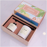 Série d'emballages saisonniers personnalisés Coffret cadeau diffuseur de roseau et bougie Bocaux cadeau en carton de luxe Emballage de bougie