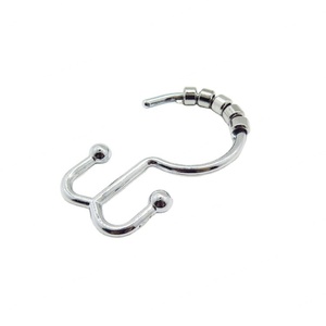 Anillos de Metal Cromado para Cortina de Ducha con Doble Rodillo Deslizante YIWANG - Product Image 4