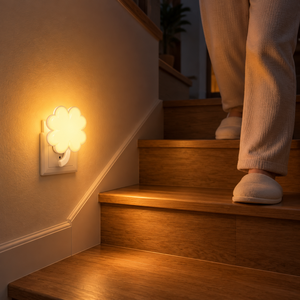 Veilleuse murale LED trèfle mignonne à capteur, blanc chaud 2700K, à brancher, idéale pour salle de bain, couloir, escalier – Meilleure vente - Product Image 4