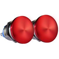 Interrupteur à bouton poussoir Mushroom, version 22 mm avec borne à vis pour un câblage facile dans les applications industrielles