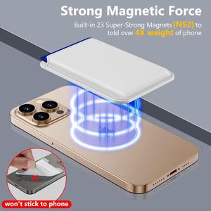 PU Leather <b>Wallet</b> Max Magnet Card <b>Holder</b> for Magsafe iPhone 11/12/13/14 Pro Unisex ID Card Magnetic Adsorption Accessories - Product Image 2