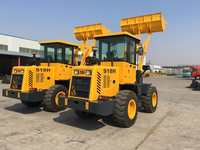 Kombinasi Wheel Loader dan Backhoe Listrik 2-in-1, Skid Steer Front Loader, Kapasitas Angkat 1 Ton, Penggerak 4 Roda, Hemat Energi
