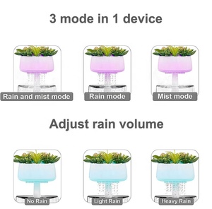 Quarto Grande capacidade 450ml controle remoto planta verde umidificador de ar ruído branco 7 cor noite luz vapor aroma difusor - Product Image 5