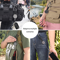 En gros, Enrouleur rétractable multifonctionnel en ABS avec boucle et crochet, compatible téléphone, portable, étanche, pour le travail en extérieur et un accès rapide