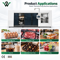 Machine de thermoformage entièrement automatique à trois postes haute efficacité pour contenants alimentaires, barquettes, couvercles et plateaux à œufs en PP/PS/PET/PVC